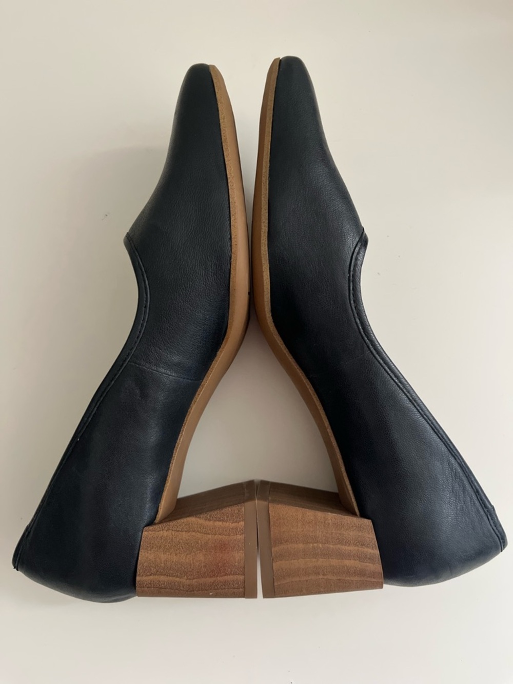 Franco Sarto Black Leather Block Heel Pumps 6M - Picture 16 of 16